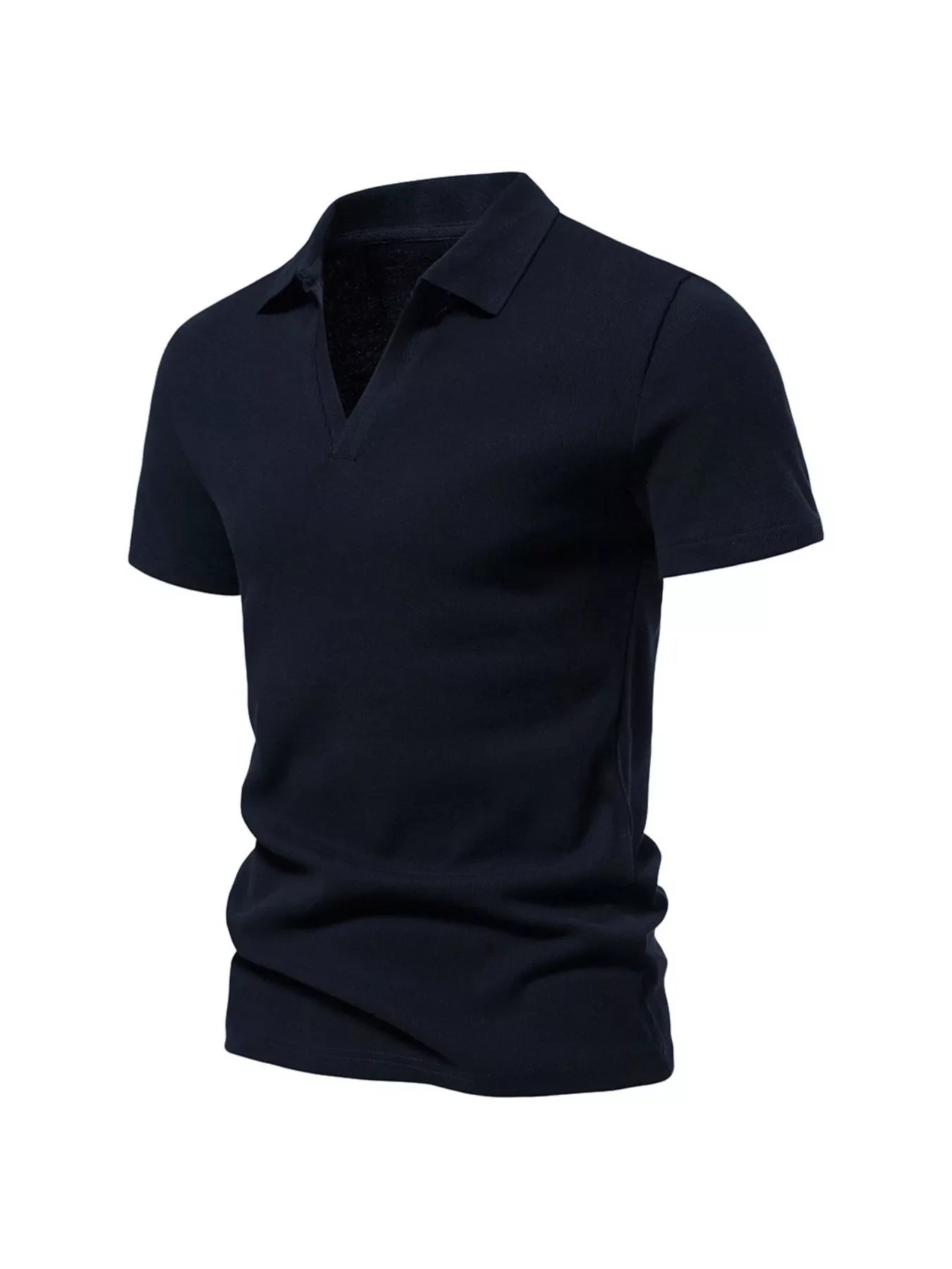 Men's Plus Size Casual Notched Short Sleeve Polo