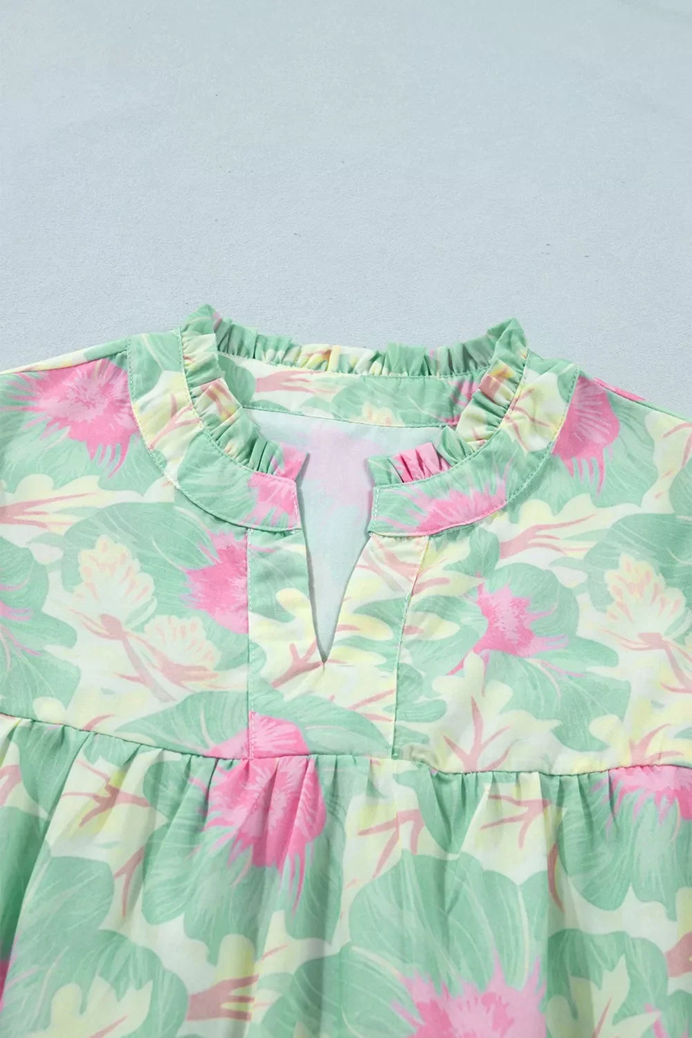 Floral Print Puff Sleeve Blouse