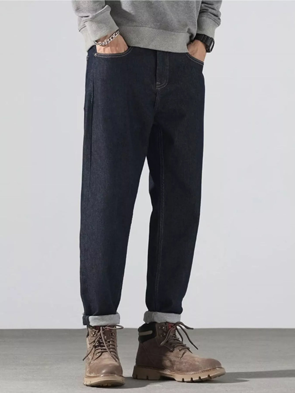 Men's Pocketed Loose Fit Jeans