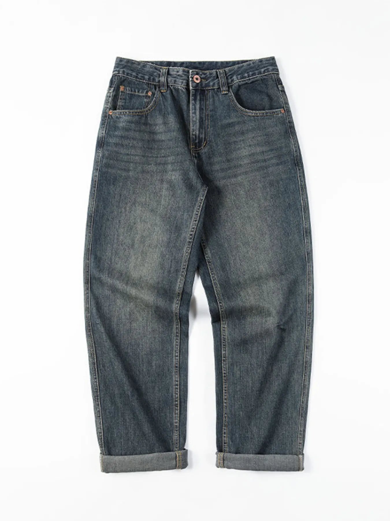 Men's Vintage Wash Loose Fit Jeans