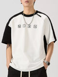 Men's Full Size Contrast Sleeve Casual T-Shirt Plus Size
