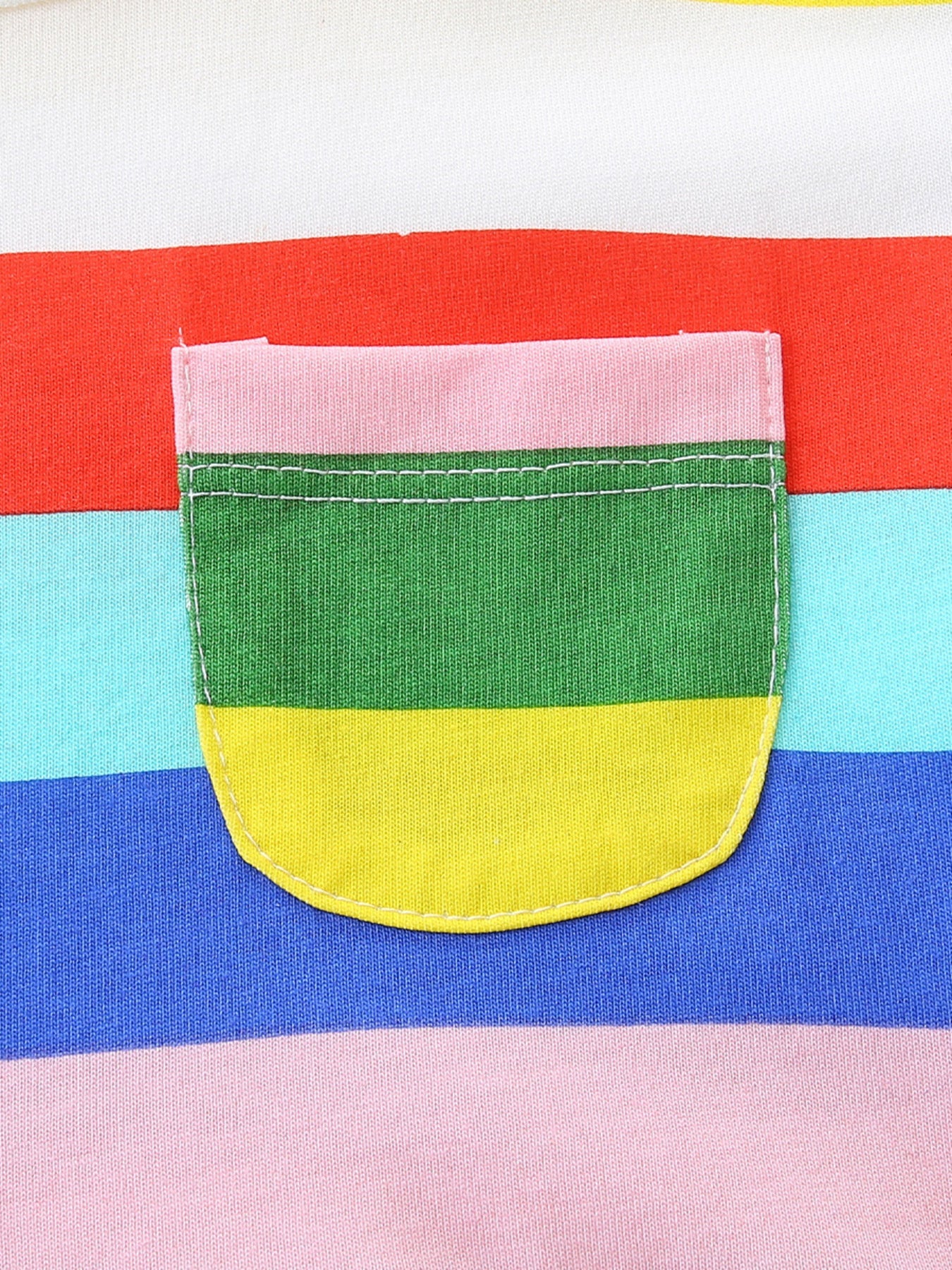 Children's Striped Casual Short Sleeve Dress