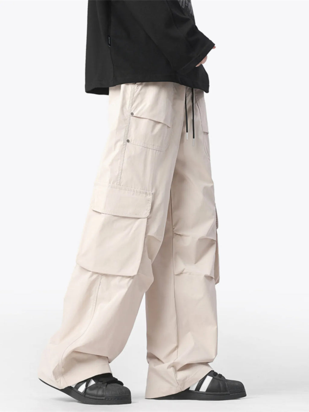 Men's Plus Size Wide Leg Cargo Pants