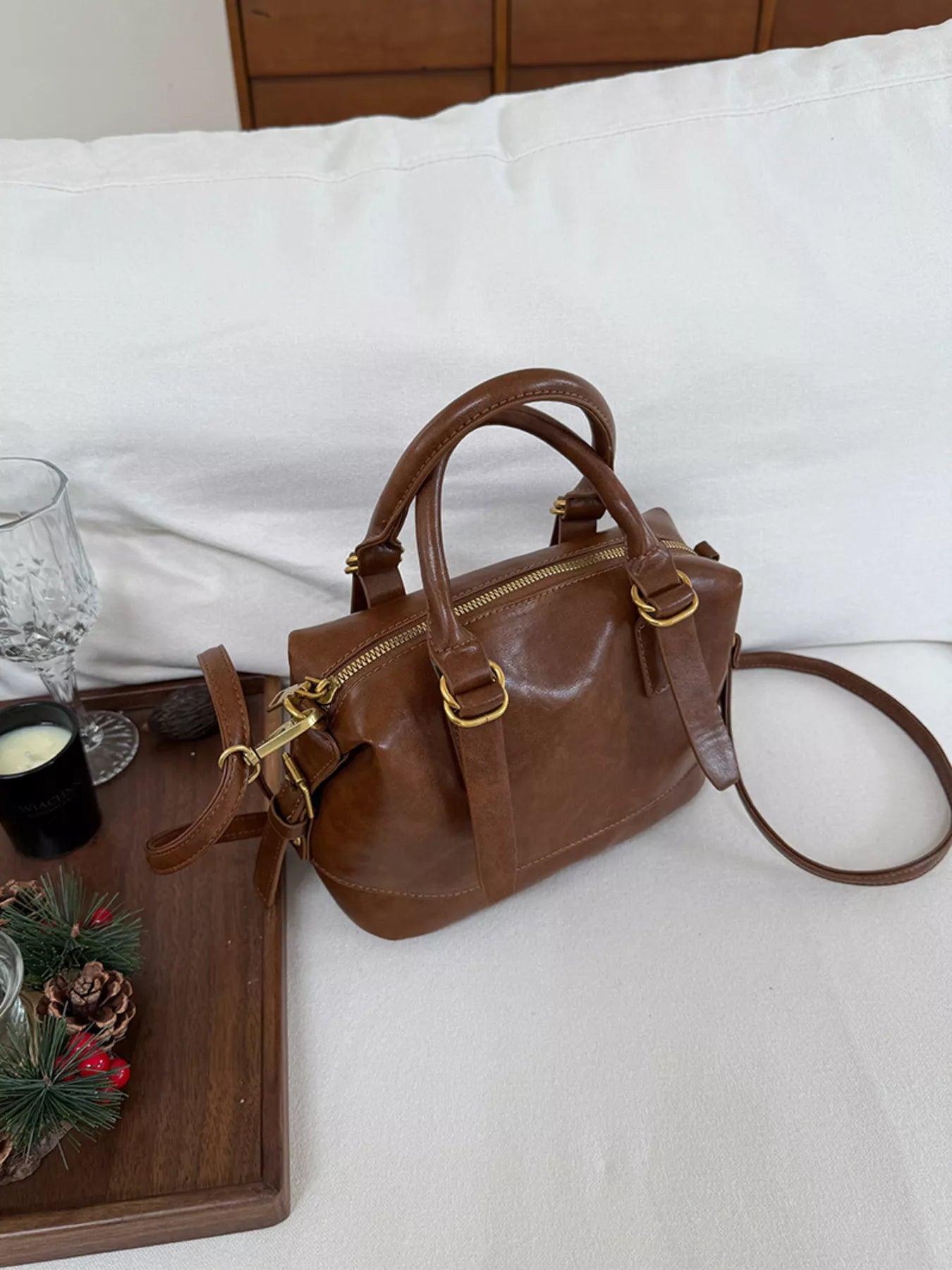 Vintage Leather Crossbody Bag