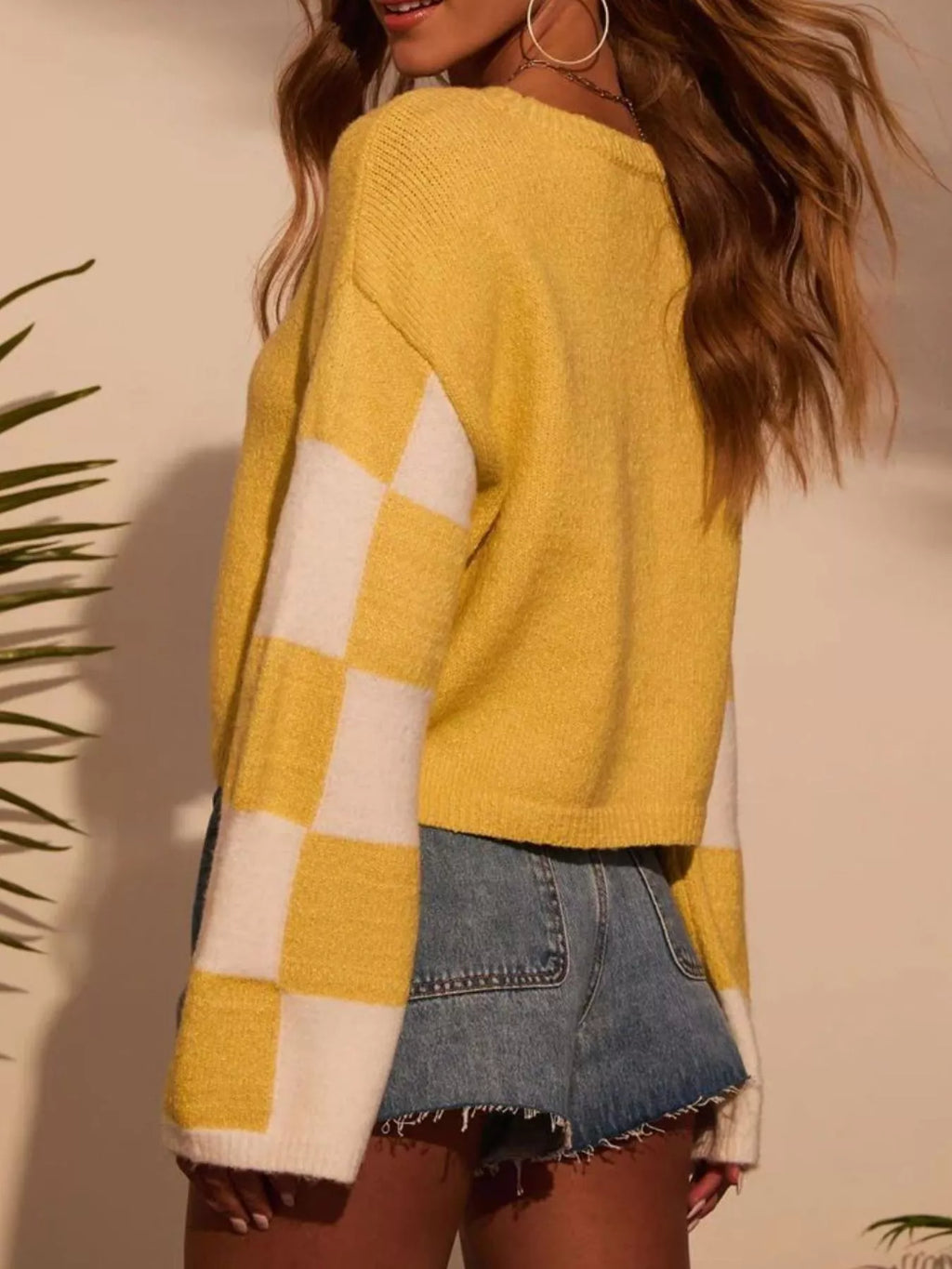 Color Block Long Sleeve Sweater