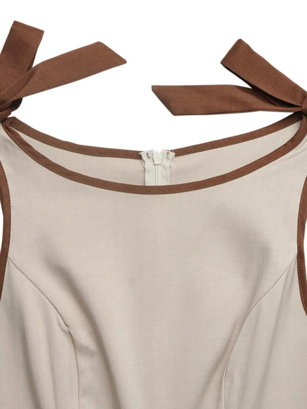 Sleeveless Wide Leg Jumpsuit with Bow Detail