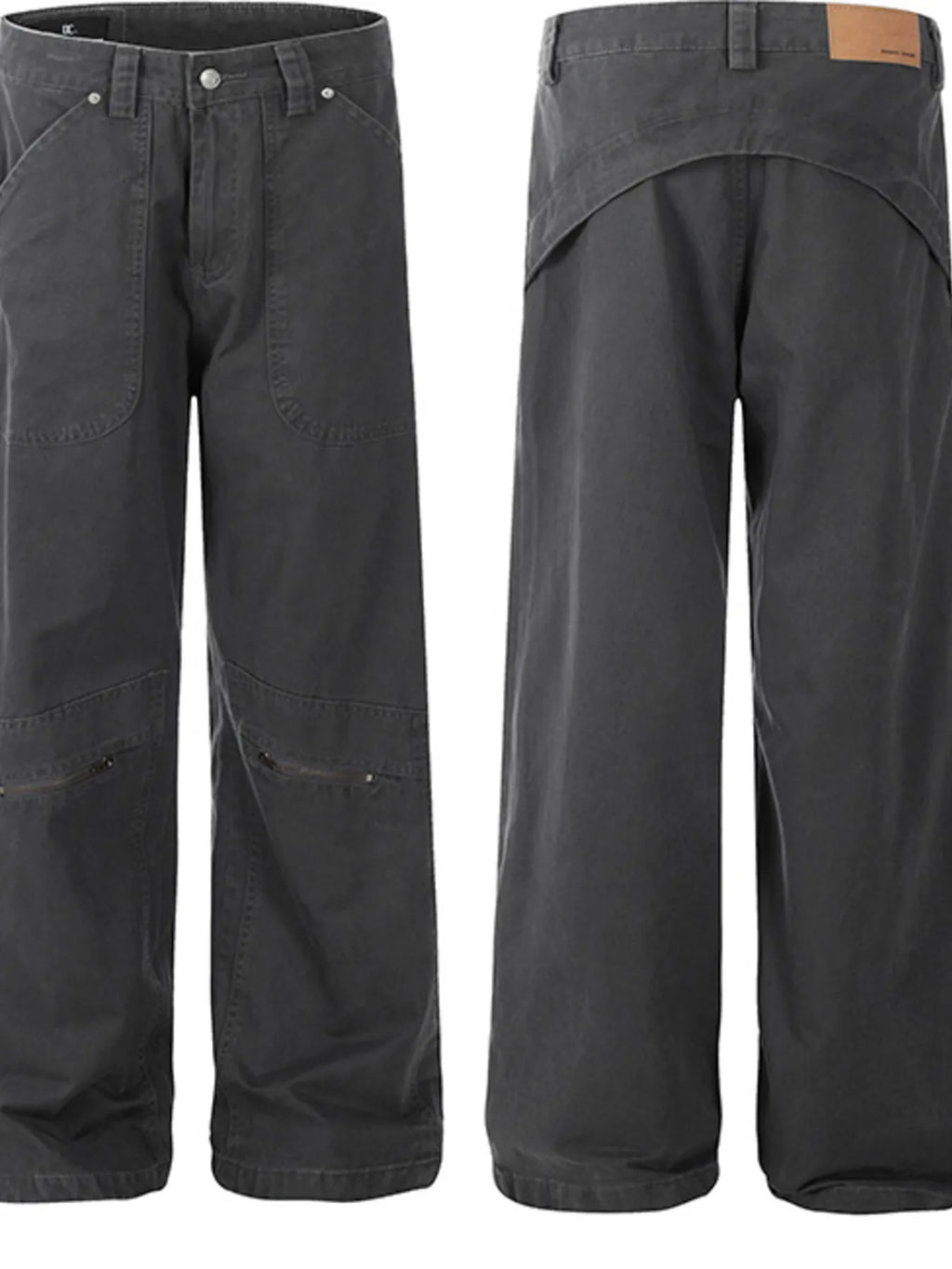 Men's Oversized Wide Leg Jeans with Multiple Pockets