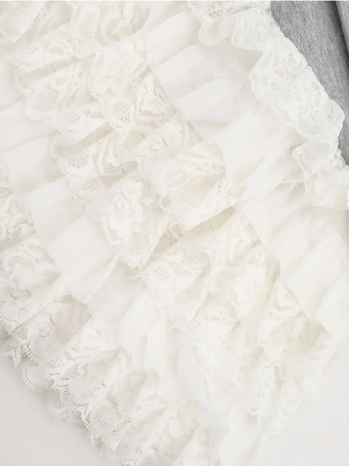 Layered Tulle Mini Skirt with Contrast Waistband