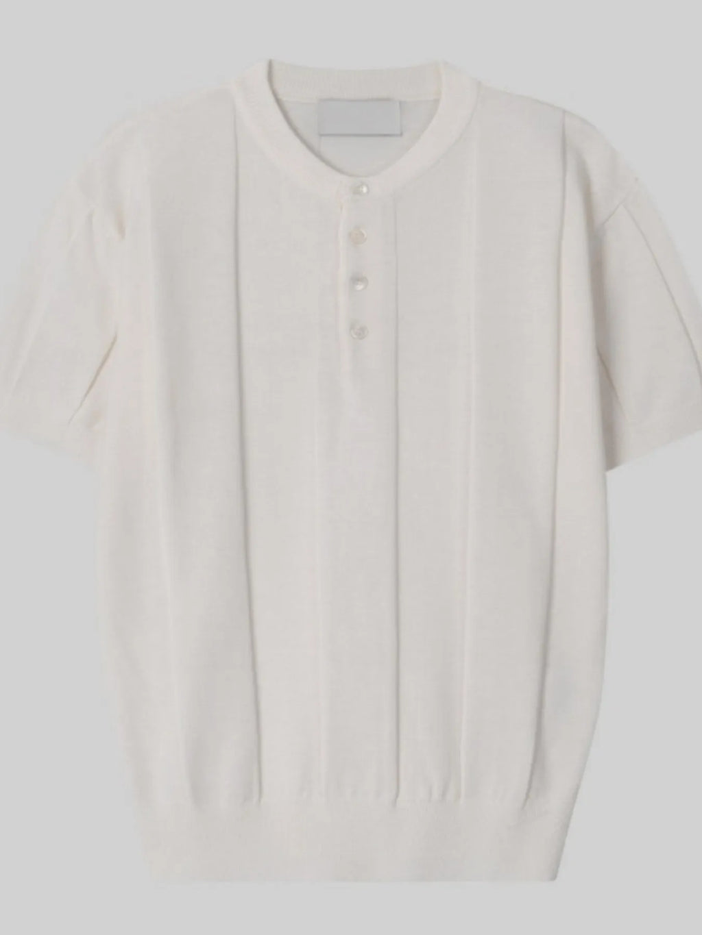 Men's Plus Size Button Detail Short Sleeve Top