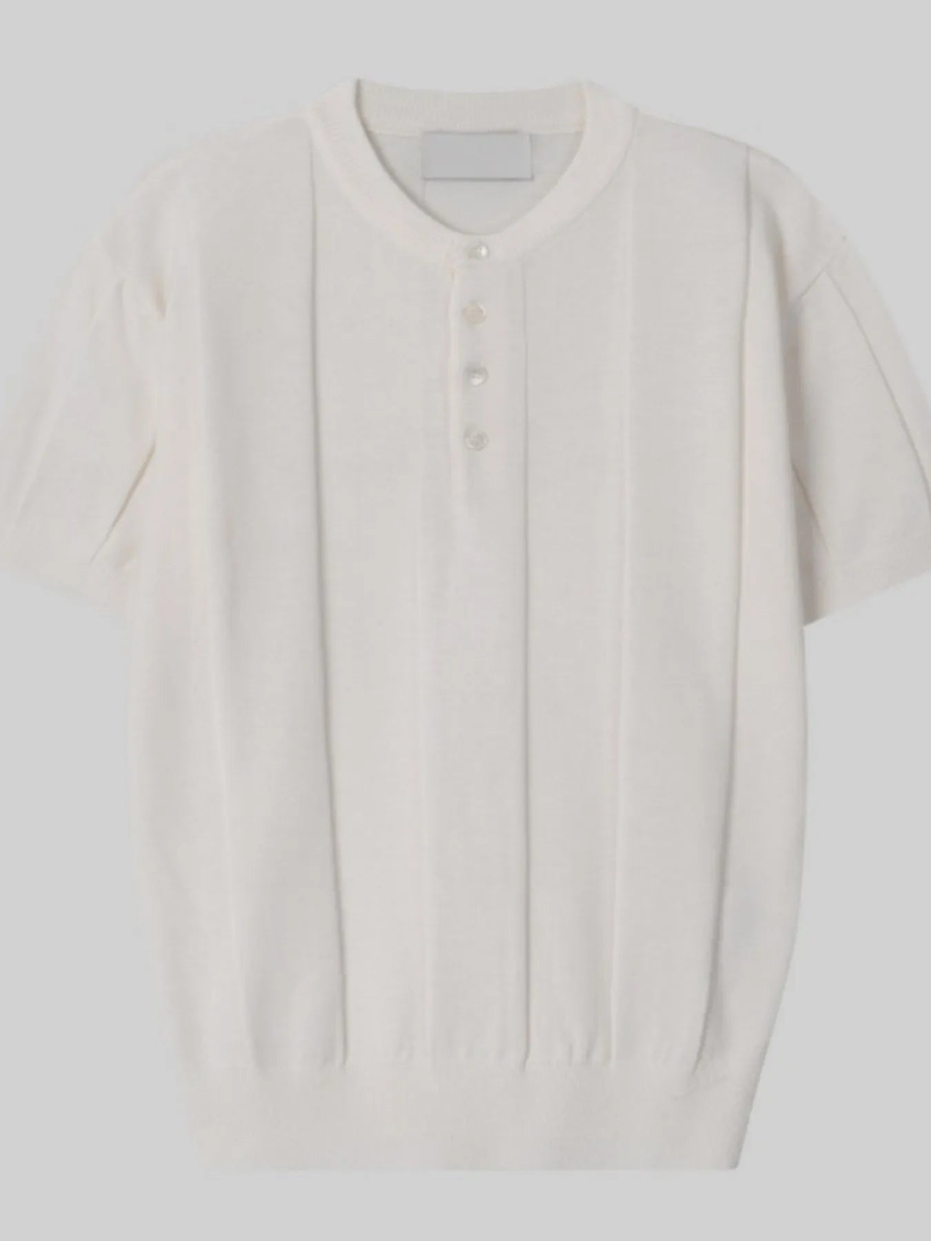 Men's Plus Size Button Detail Short Sleeve Top