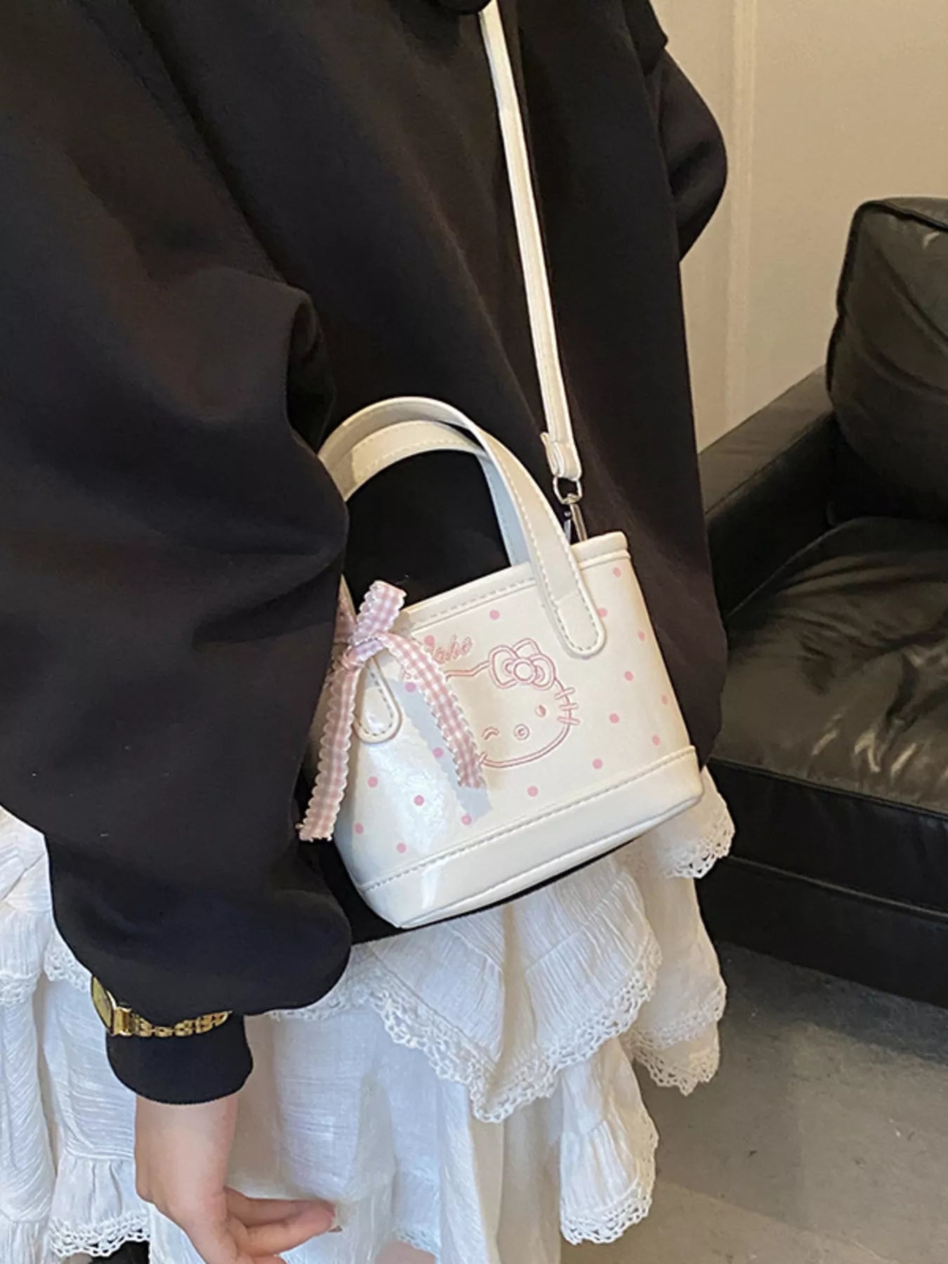 Polka Dot Mini Crossbody Bag