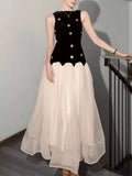 Sleeveless Tulle Maxi Dress