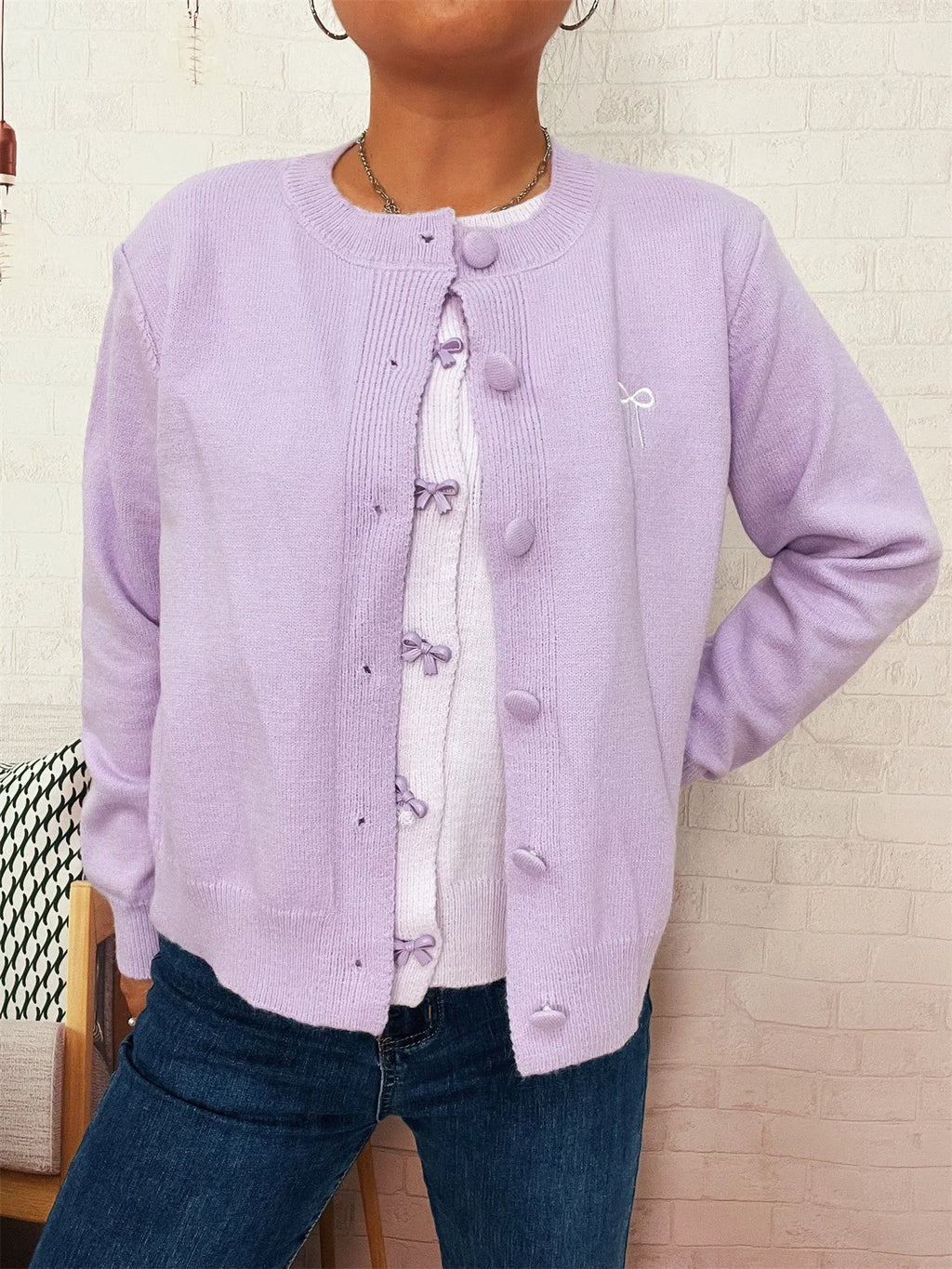 Button-Up Long Sleeve Cardigan