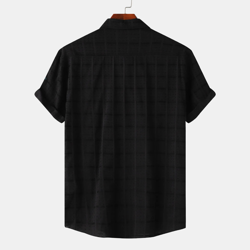 Men's Casual Short Sleeve Button Down Shirt