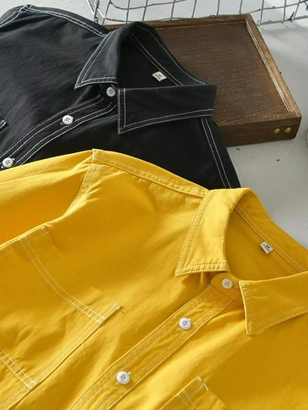 Men's Plus Size Button Up Long Sleeve Shirt