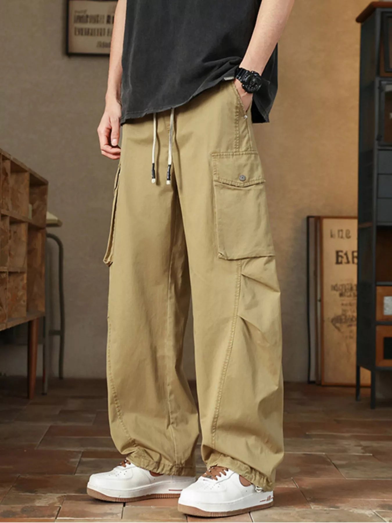 Men's Plus Size Casual Loose Fit Cargo Pants
