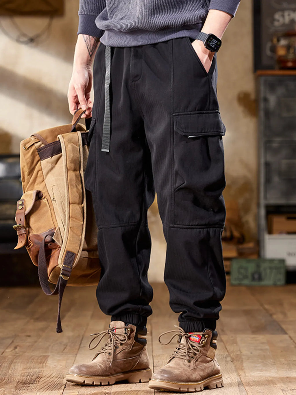 Men's Plus Size Casual Cargo Pants