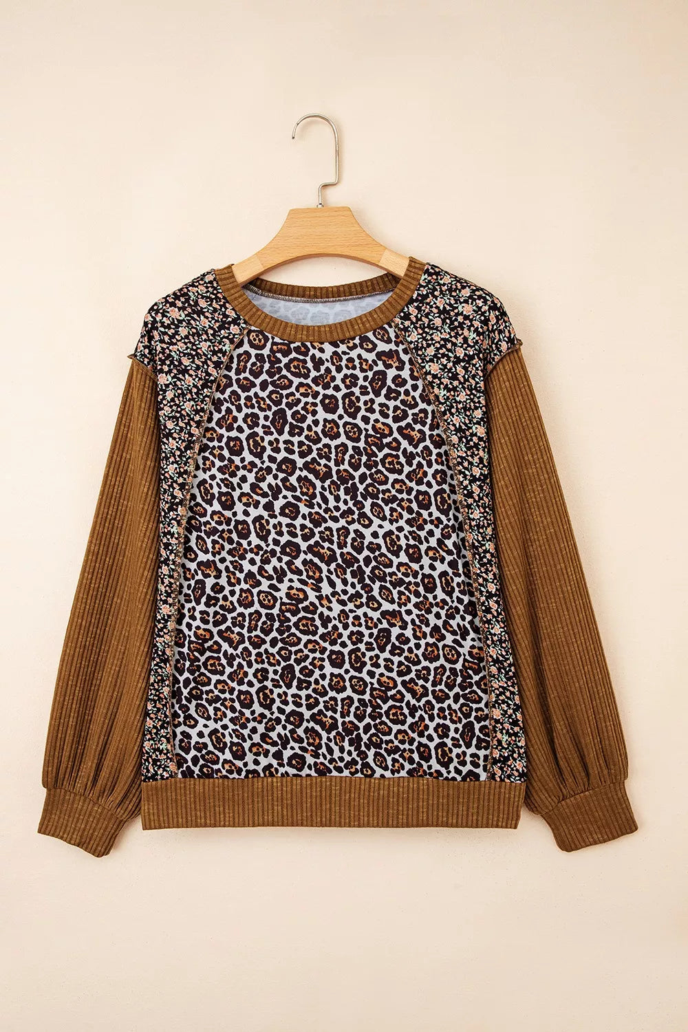 Leopard Print Long Sleeve Sweatshirt