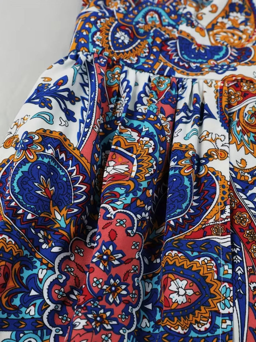Paisley Print Sleeveless Romper