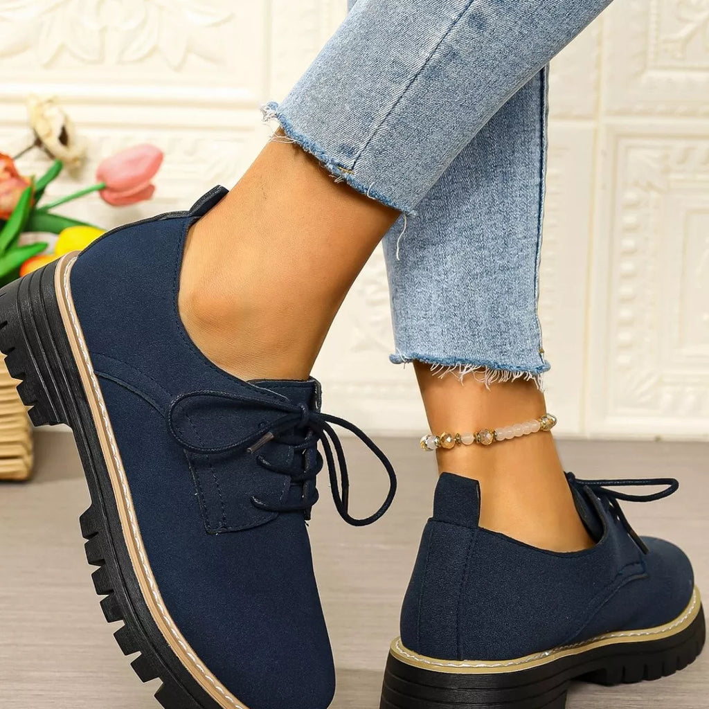 Lace-Up Platform Loafers