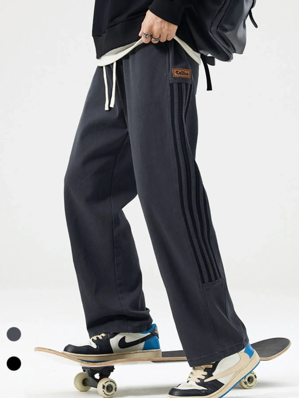 Men's Full Size Drawstring Wide Leg Pants Plus Size