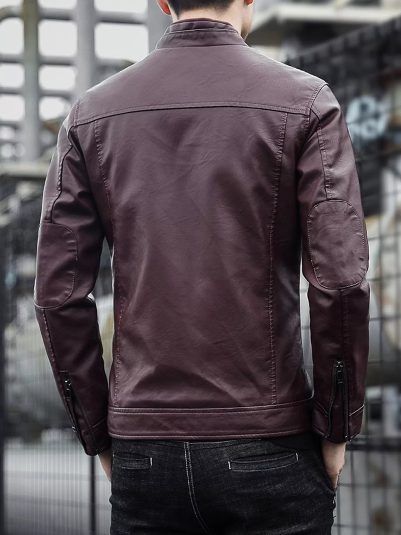 Men's Plus Size Zip Up Long Sleeve Jacket