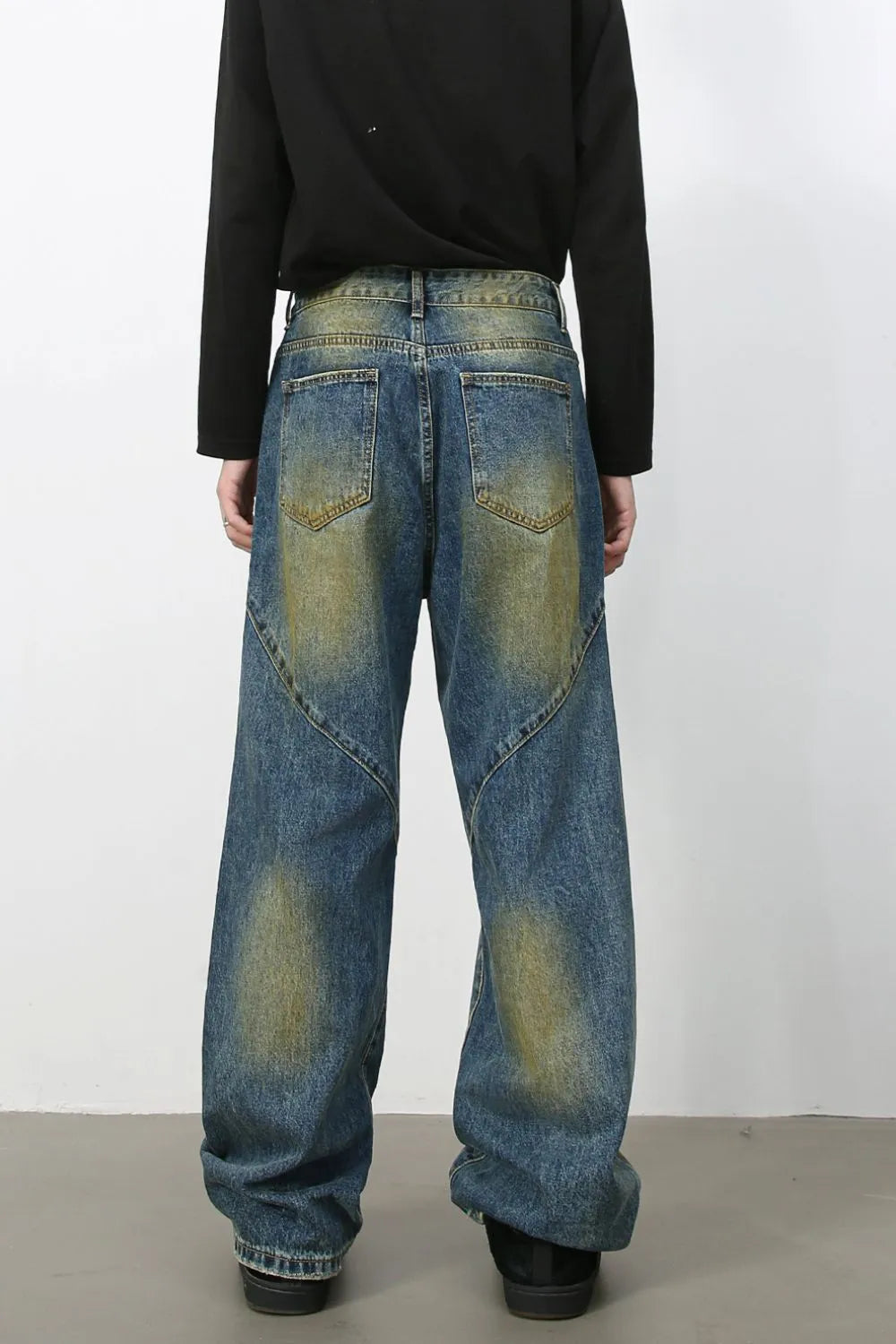 Men's Washed Jeans with Pockets