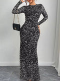 Leopard Ruched Bodycon Maxi Dress