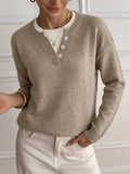 Dropped Shoulder Long Sleeve Sweater