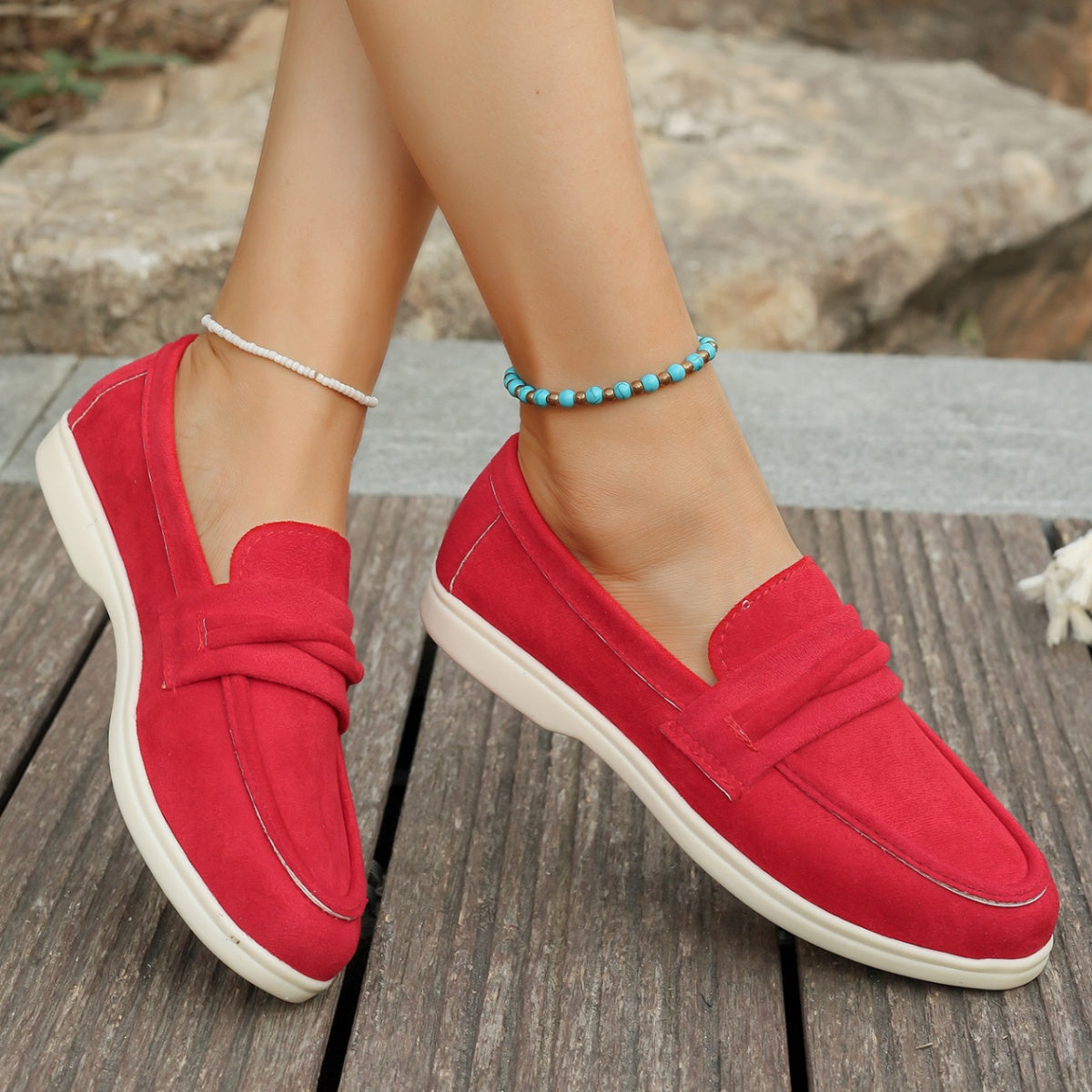Round Toe Slip-Ons