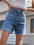 Raw Hem Denim Shorts