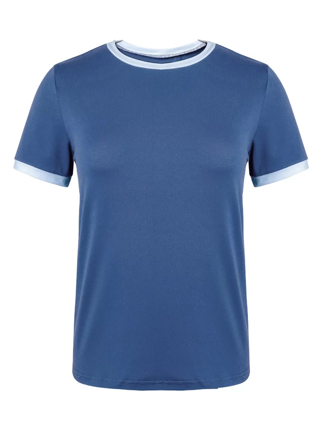 Casual Contrast Trim Short Sleeve T-Shirt