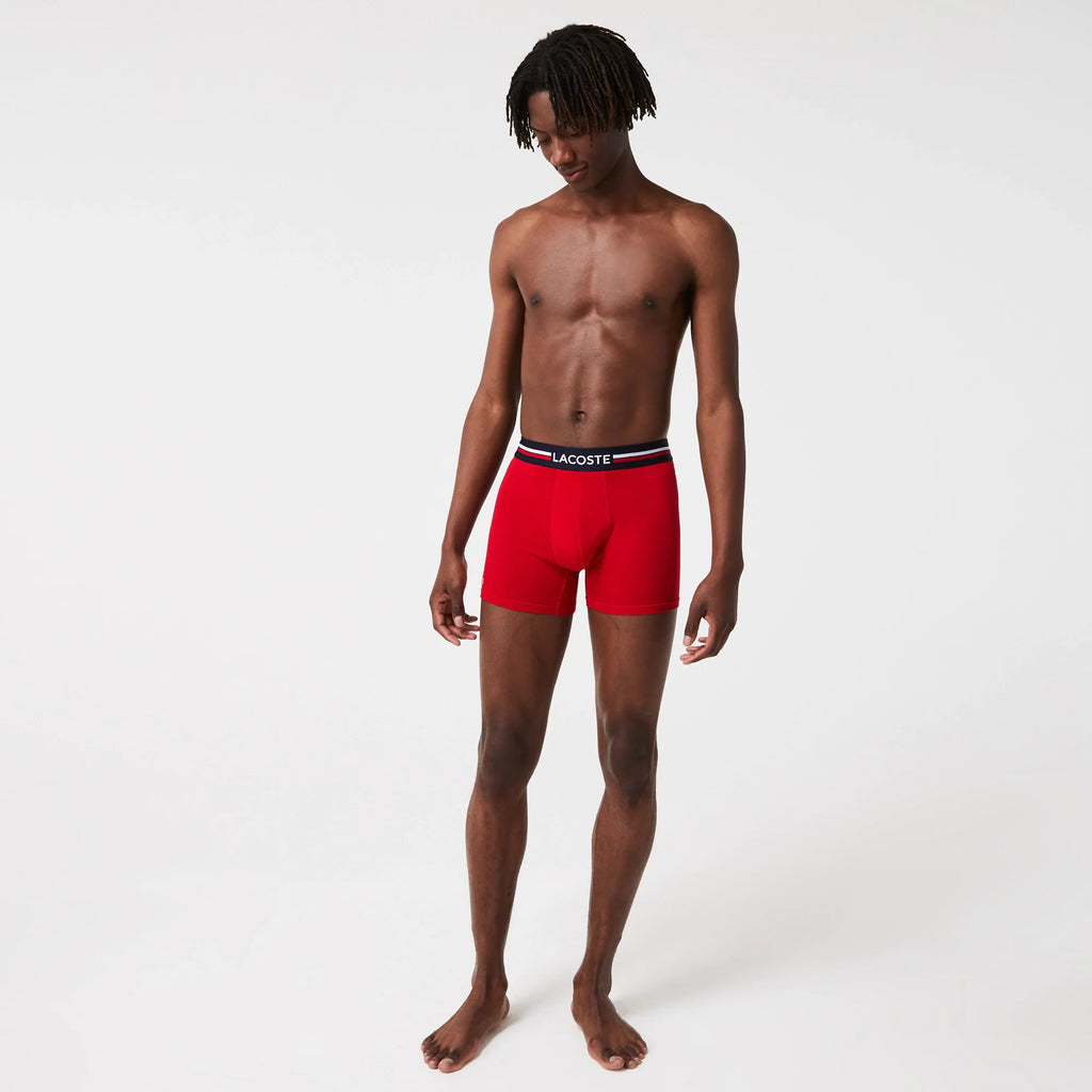 Lacoste Men's 3-Pack Long Cotton Boxer Brief