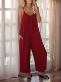 Scoop Neck Spaghetti Strap Jumpsuit