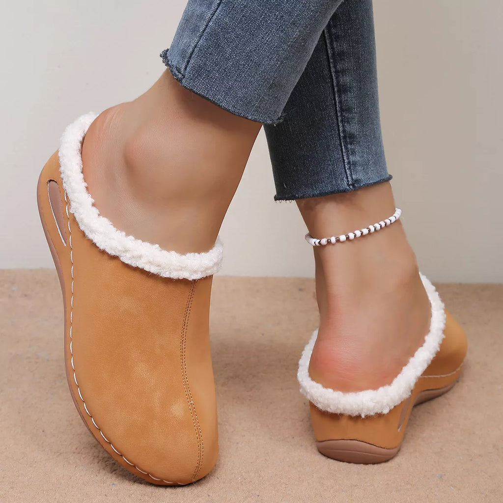 Plush Lined Wedge Slip-Ons