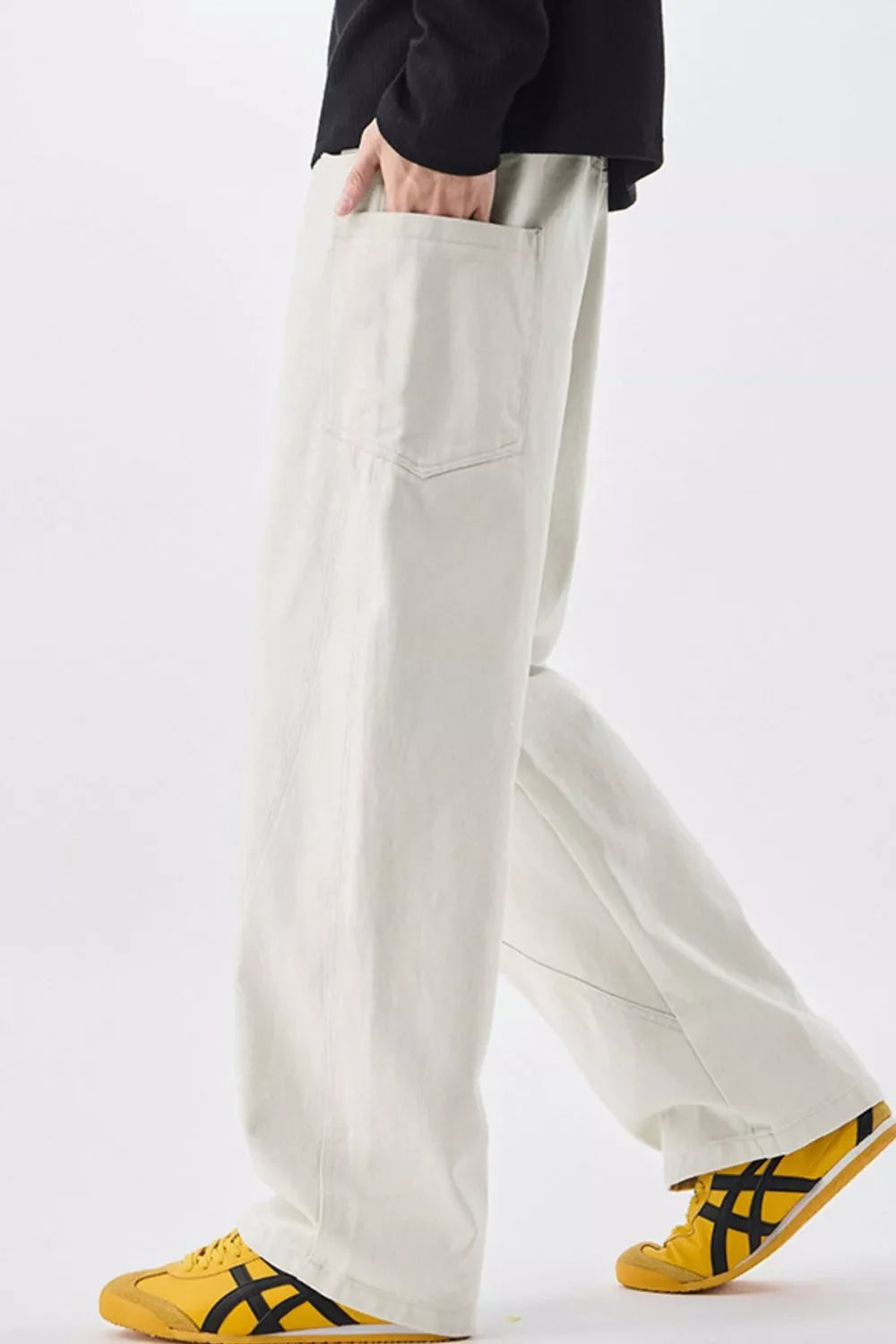 Men's Plus Size Loose Fit Drawstring Waist Jeans