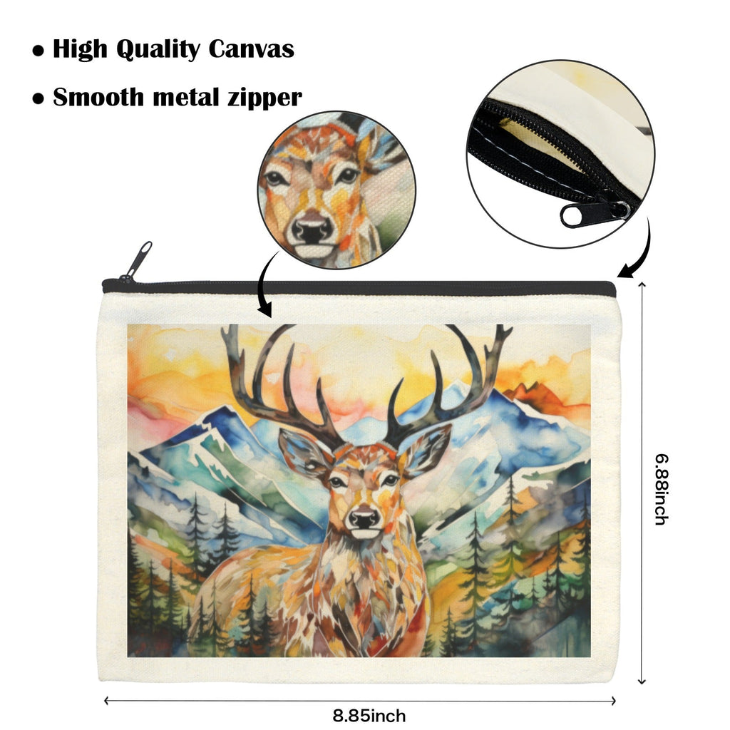 Baha Ranch Painted Buck Cosmetic Bag Pack of 5 Made in America