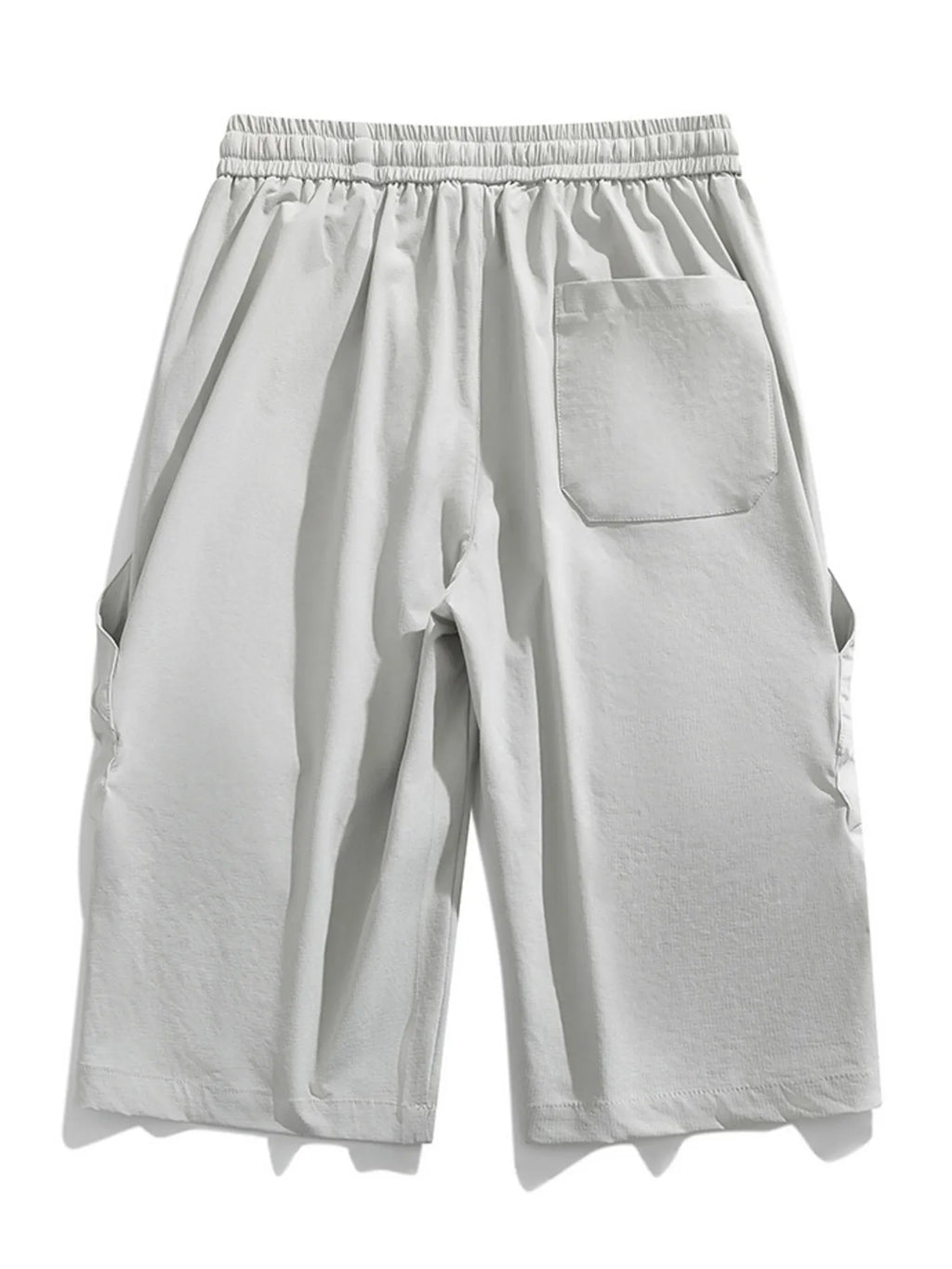Men's Plus Size Casual Cargo Capris with Drawstring Waist