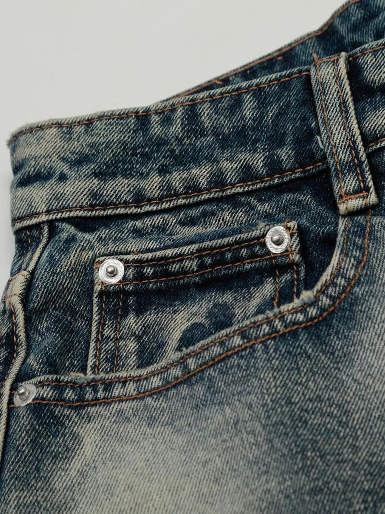 Men's Acid Wash Denim Shorts