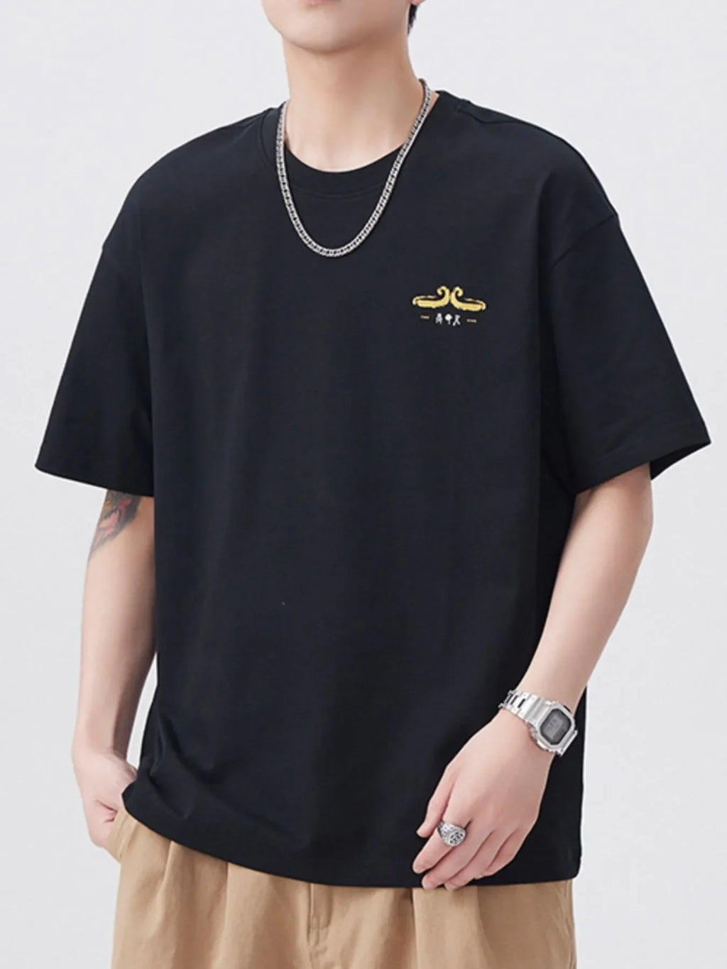 Men's Plus Size Round Neck Short Sleeve T-Shirt