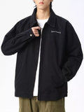 Men's Plus Size Casual Zip Up Jacket