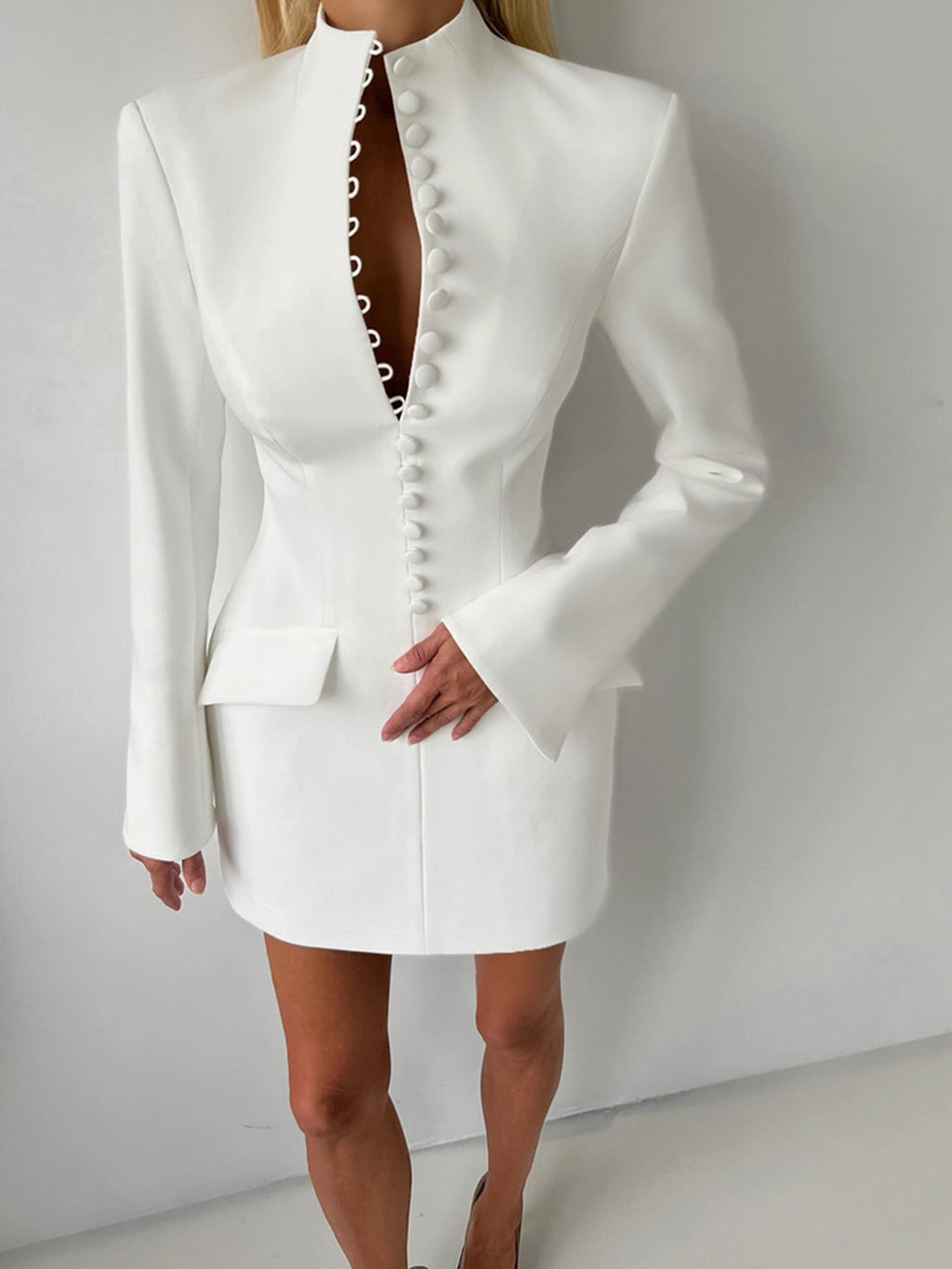 Button-Down Blazer Dress
