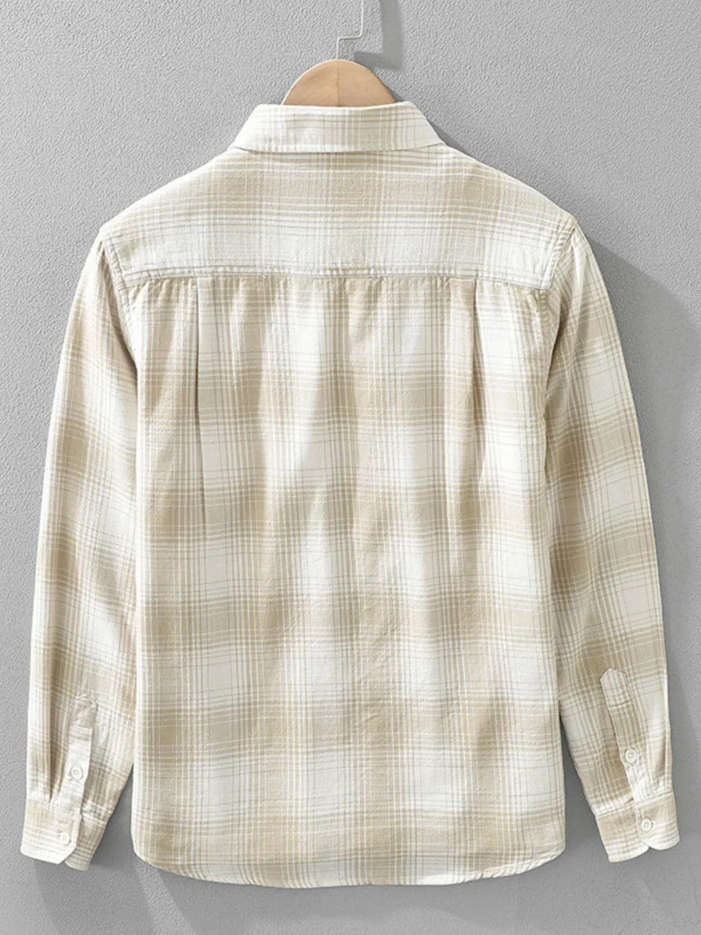 Men's Plus Size Plaid Flannel Shirt with Chest Pockets