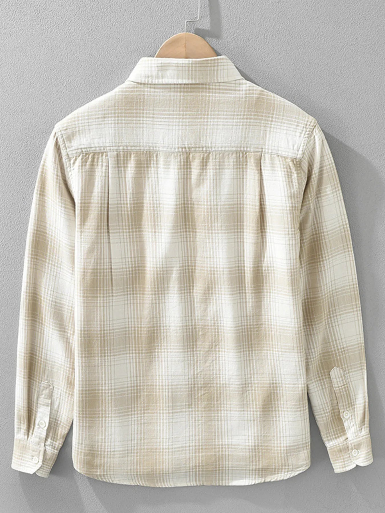 Men's Plus Size Plaid Flannel Shirt with Chest Pockets