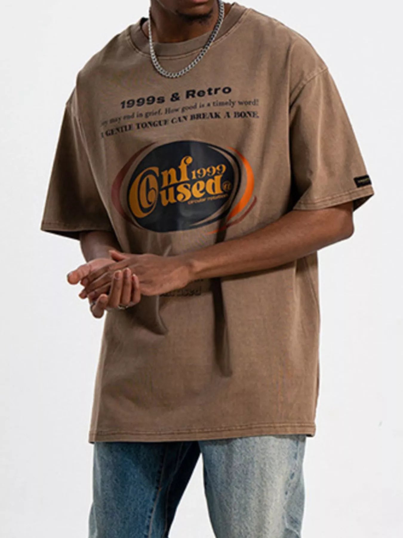 Men's Graphic Round Neck Short Sleeve T-Shirt