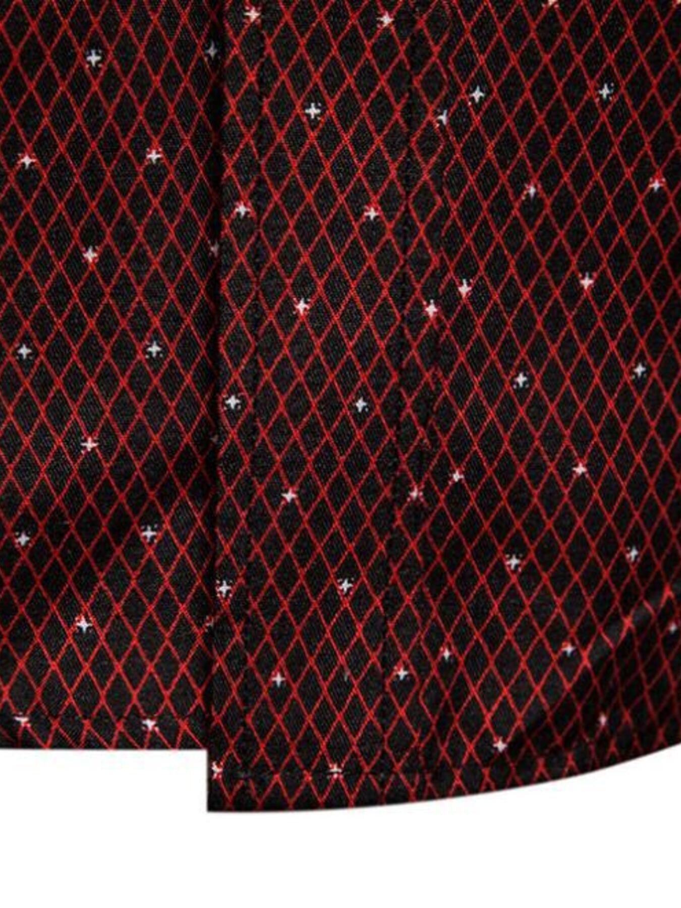 Men's Slim Fit Short Sleeve Dotted Shirt