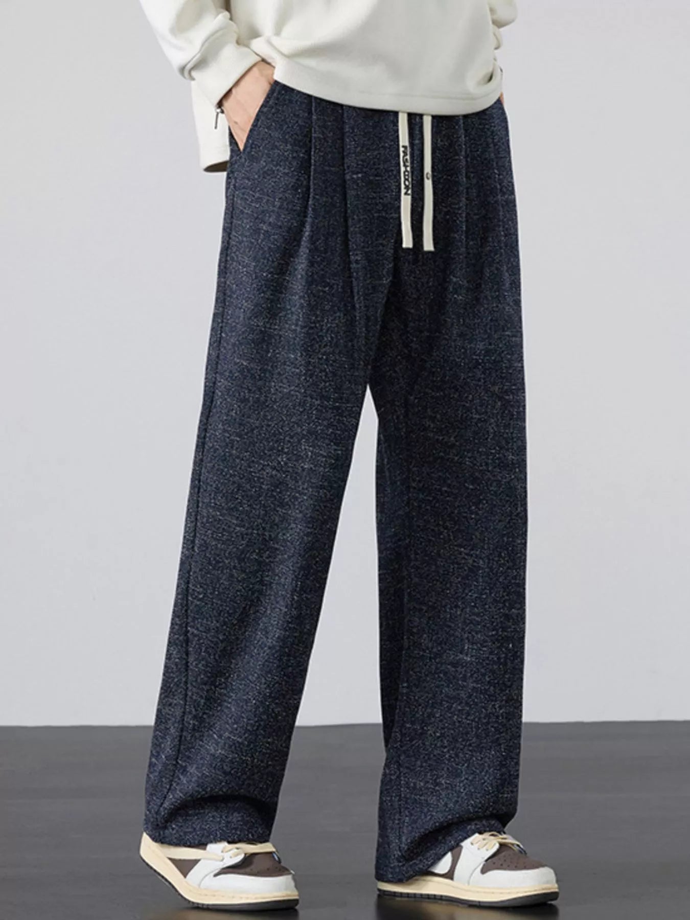 Men's Plus Size Casual Wide Leg Pants