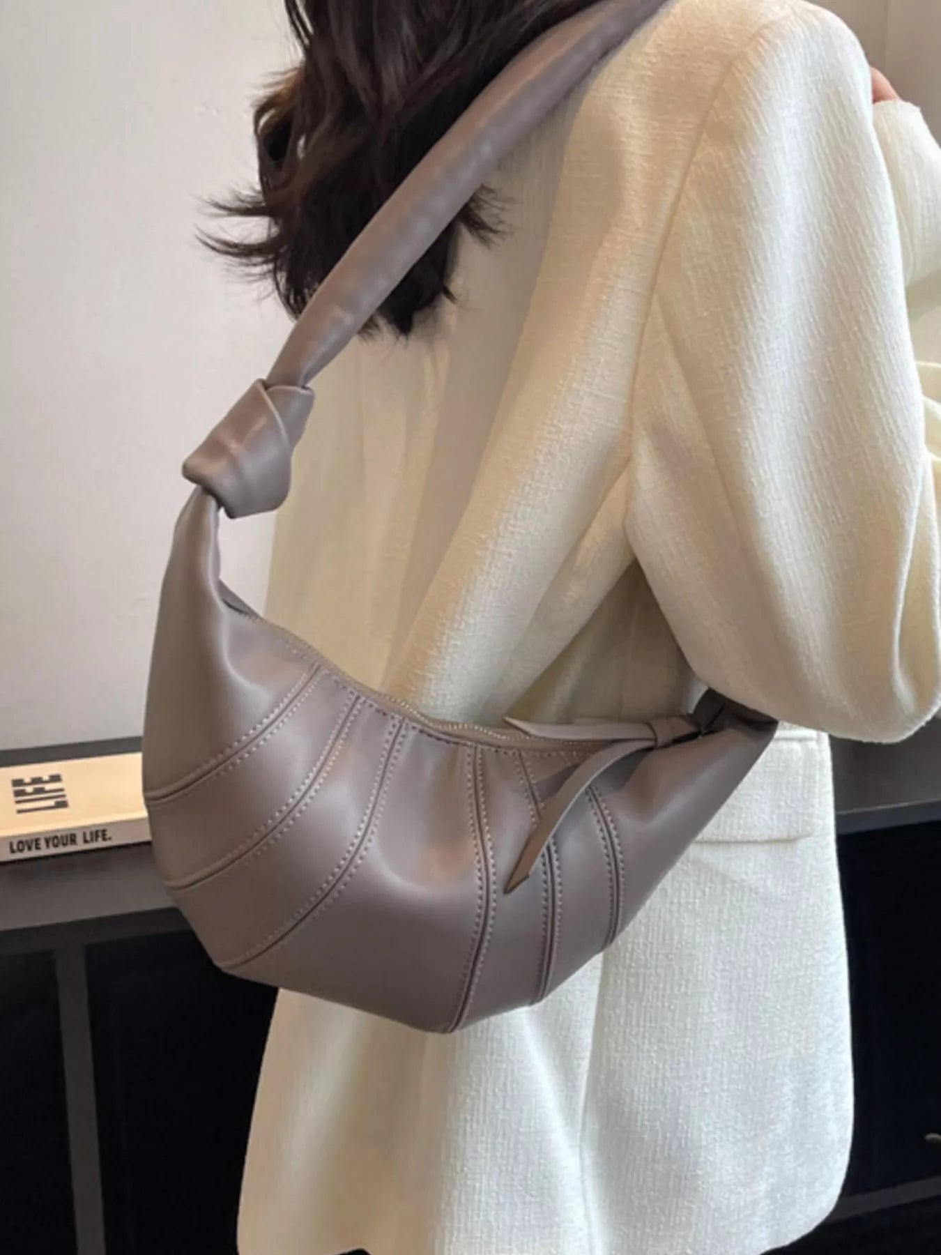Stylish Crescent Hobo Crossbody Bag