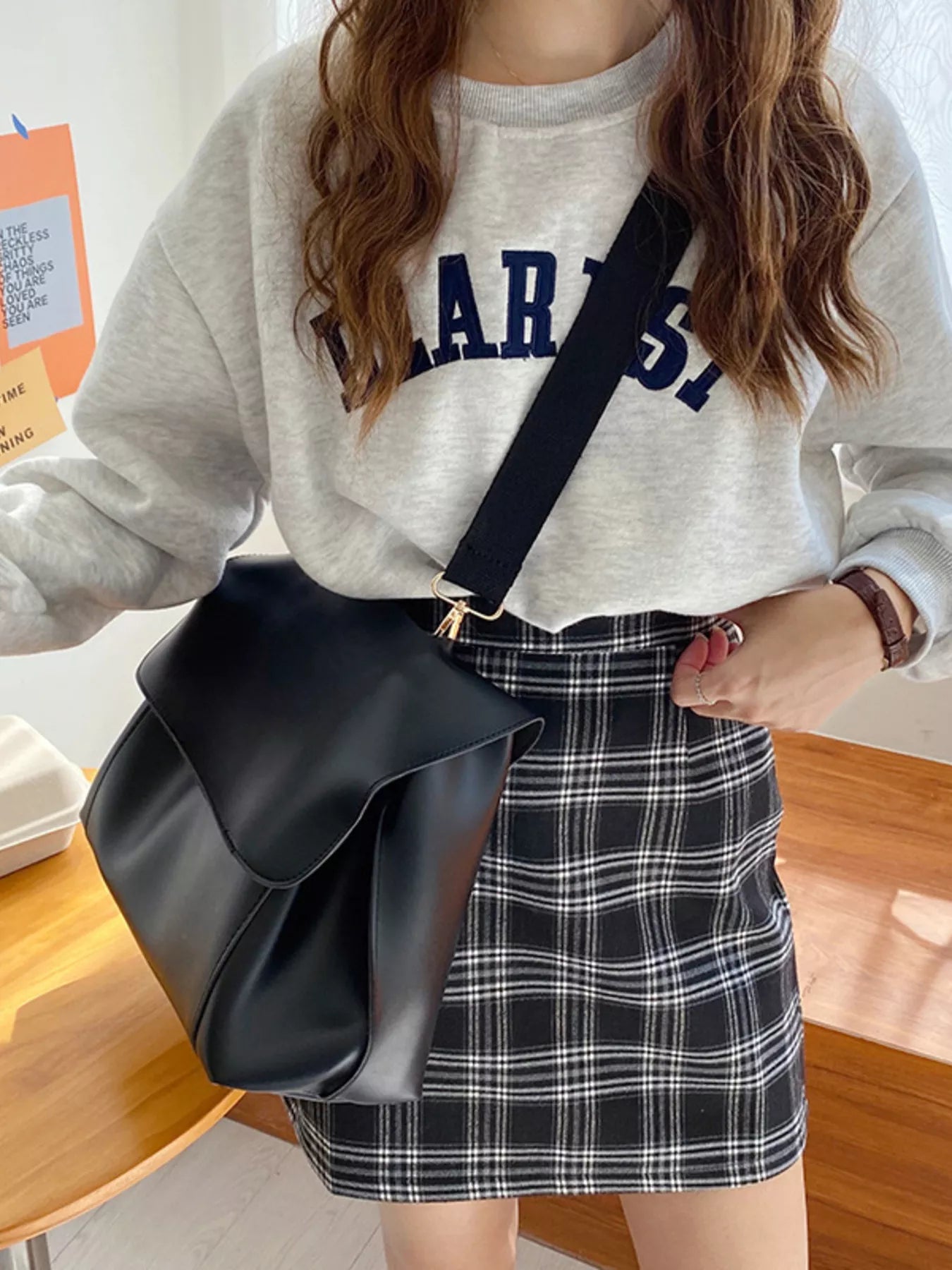 Flap Closure Crossbody Bag