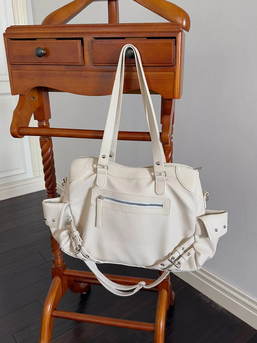 Rivet Decor Crossbody Bag